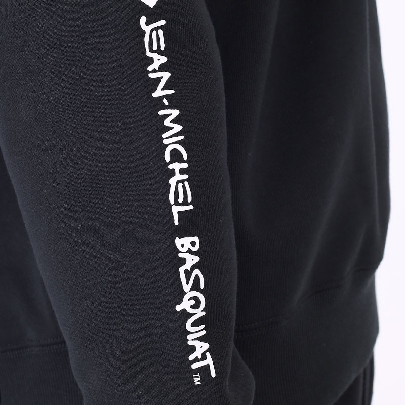 мужская черная толстовка Converse Basquiat Fleece Crew 10023072001 - цена, описание, фото 4